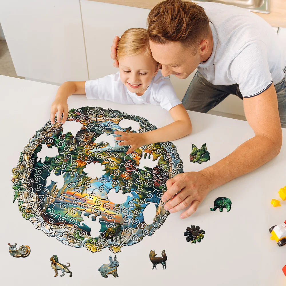 CowLost | product_id-challenging-forest-animal-wooden-puzzle-with-mountain-waterfall-scenes-small-and-large-sizes |6