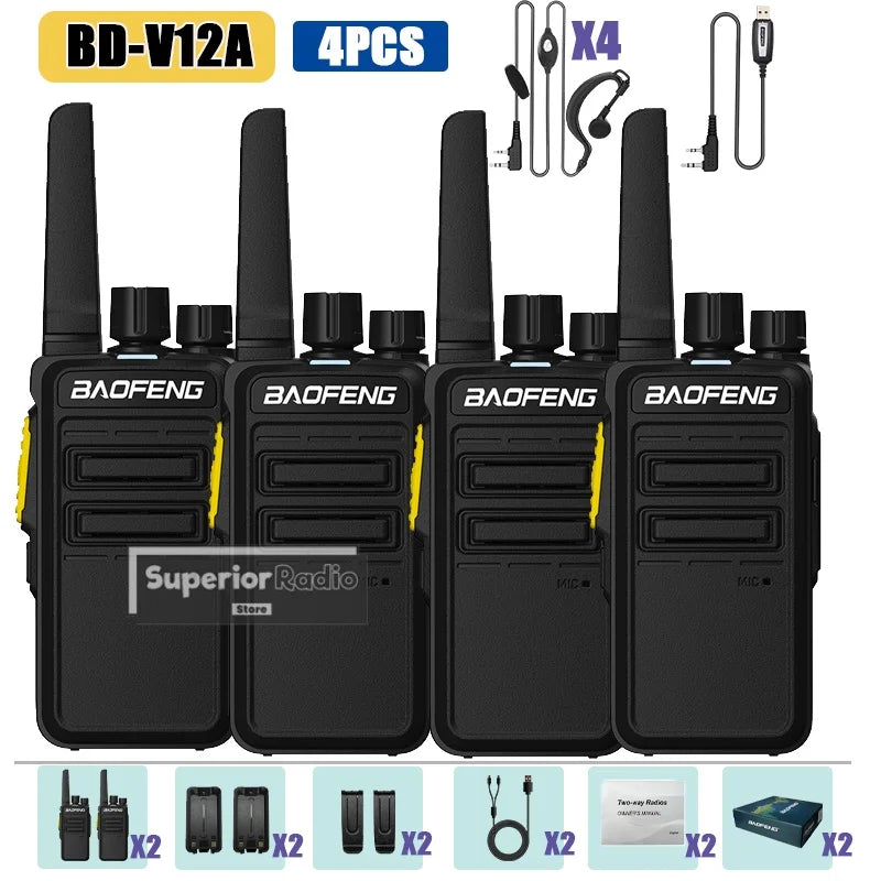 CowLost | mobile-phone-cases-baofeng-bd-v12a-mini-walkie-talkie-uhf-400-480mhz-noise-reduction-usb-c-charging |20