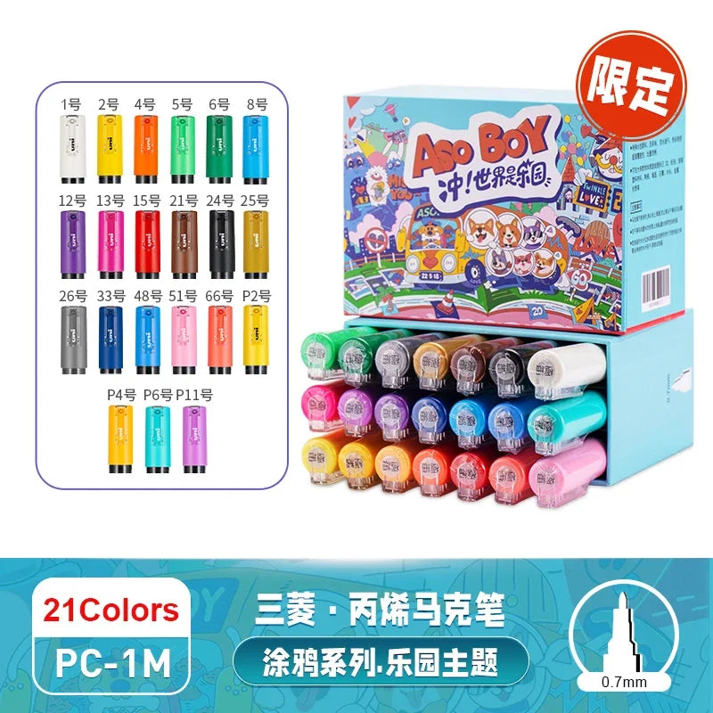 CowLost | product_id-uni-posca-limited-graffiti-marker-pen-set-8-assorted-colors-water-based-acrylic-0-7-2-5mm |27