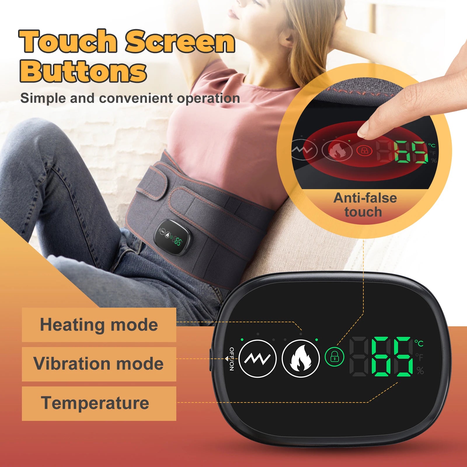 CowLost | electric-heating-waist-massage-belt-infrared-vibration-hot-compress |3