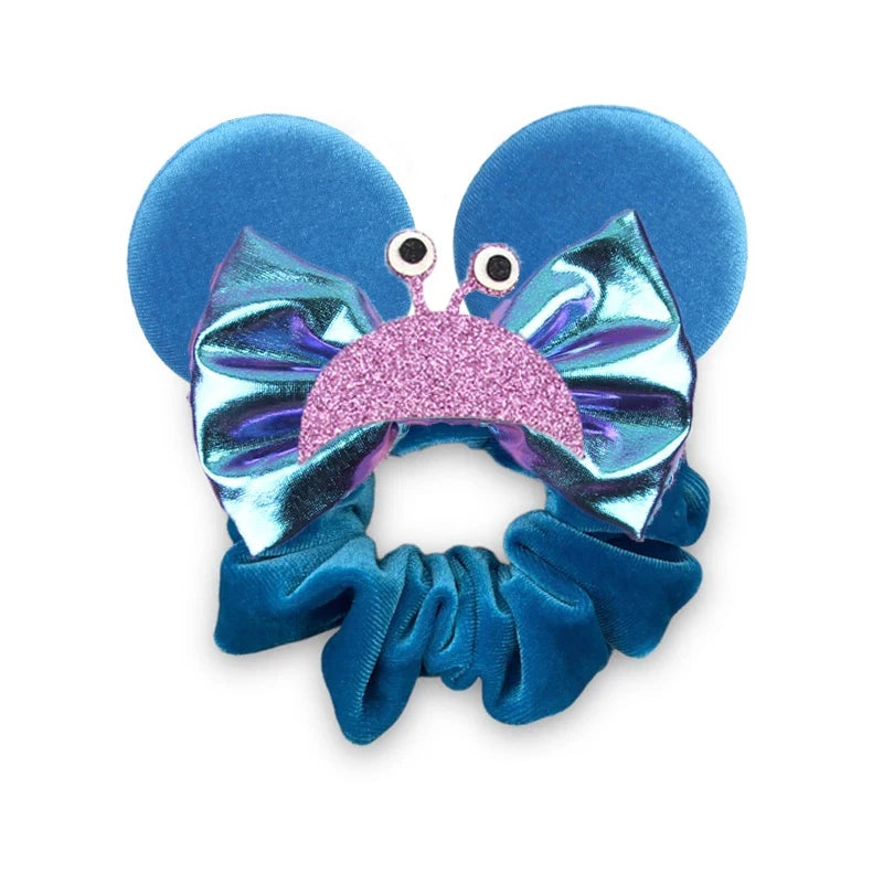 CowLost | cute-disney-castle-fireworks-balloons-hair-scrunchies-velvet-hairband-for-girls |56