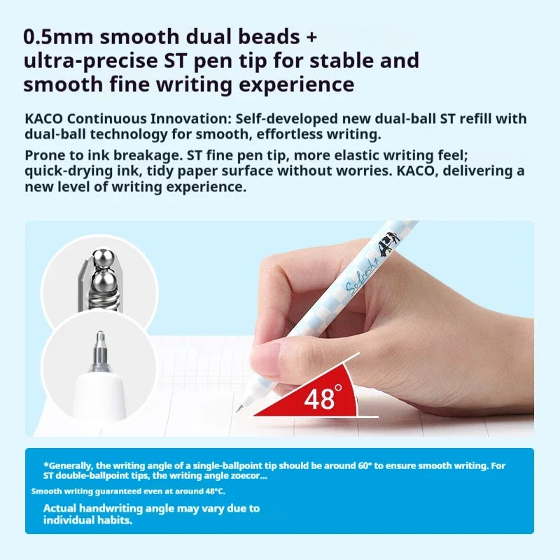 CowLost | product_id-kaco-zakuzaku-0-5mm-gel-pen-set-black-ink-smooth-writing-for-journaling-work-study-3pcs |4