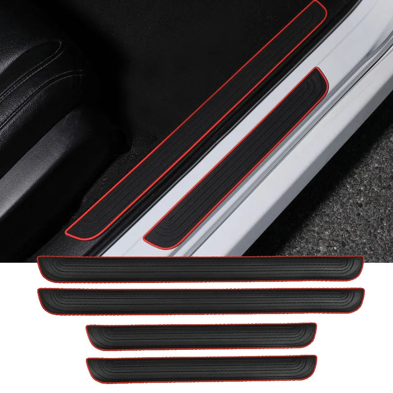 CowLost | product_id-4pcs-universal-rubber-car-door-sill-scuff-guards-anti-scratch-protectors |1