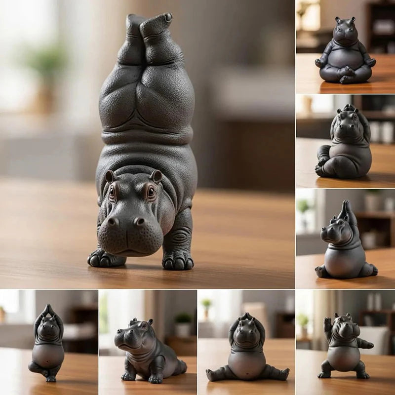 CowLost | product_id-handcrafted-resin-yoga-hippo-meditation-figurine |1