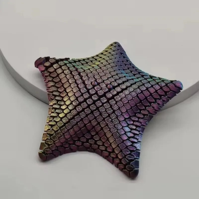 3D Printed Articulated Starfish Fidget Stress Relief Toy with Movable Joints