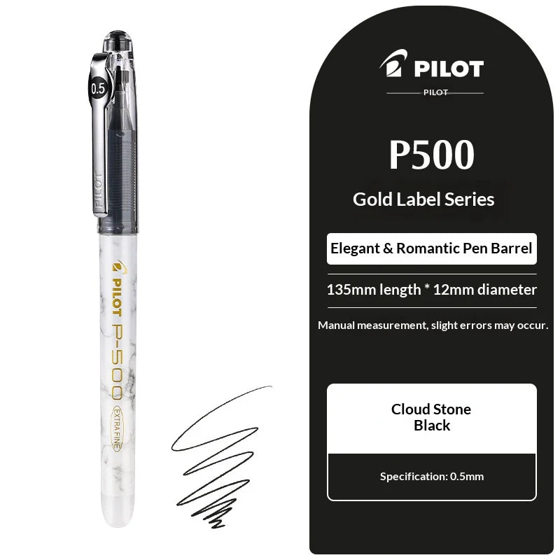 CowLost | product_id-pilot-p500-gold-series-0-5mm-gel-pen-6-colors-anti-smudge-marble-design-ideal-for-students-exams |26