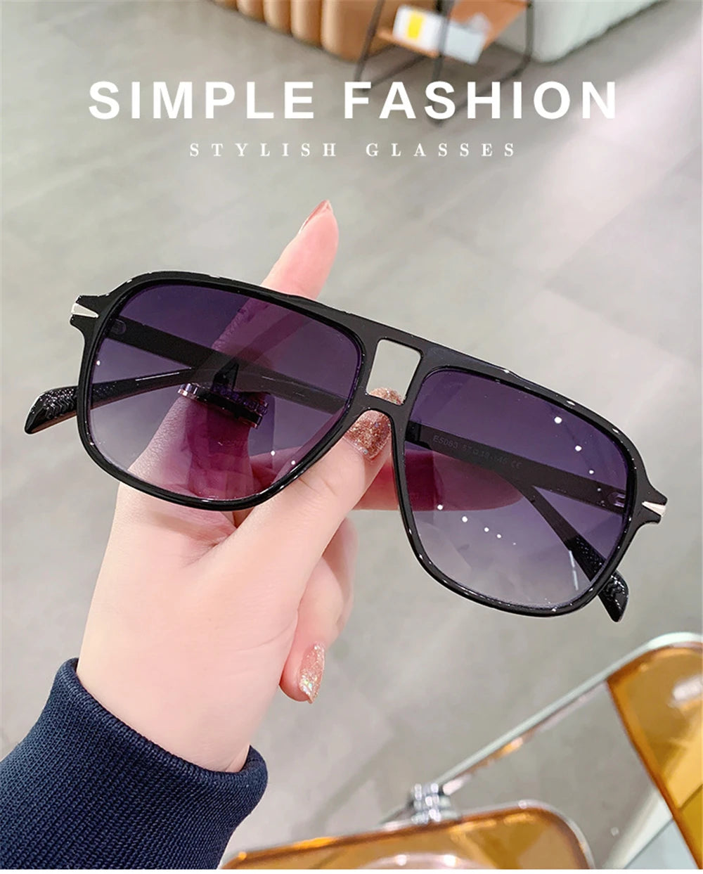 CowLost | earmuffs-vivibee-retro-gradient-brown-aviator-sunglasses-uv400 |7