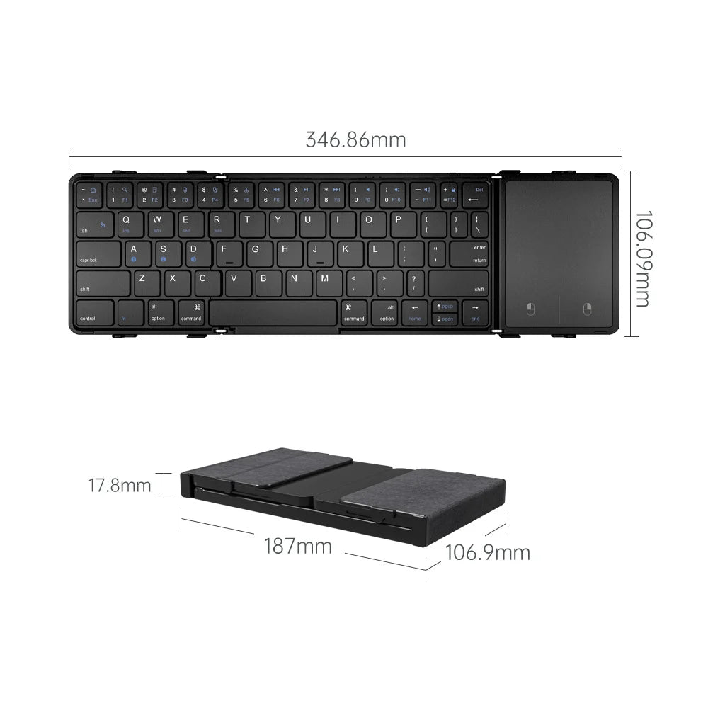 CowLost | folding-bluetooth-keyboard-with-touchpad-wireless-foldable-keyboard-with-pu-leather-for-ios-android-windows-support-3-devices |15