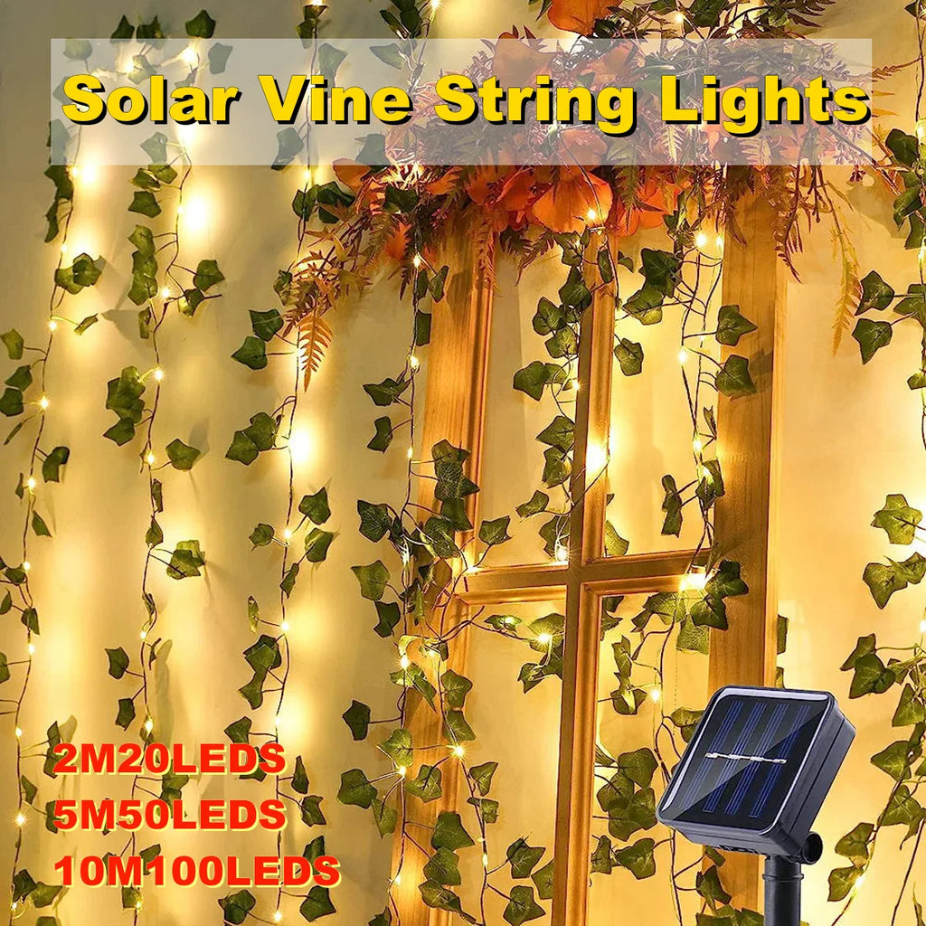 CowLost | product_id-ieeyeey-solar-led-waterproof-ivy-vine-string-lights-with-8-modes-for-outdoor-garden-wedding-christmas |1