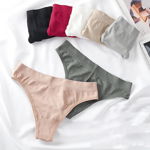 CowLost | 1pc-seamless-thongs-women-high-waist-panties-sports-underwear-ladies-sexy-lingere-comfortable-t-back-panty-women-g-string |2