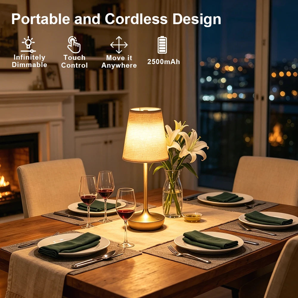 CowLost | product_id-rechargeable-dimmable-led-table-lamp-with-usb-and-fabric-shade-for-bedroom-bedside |9