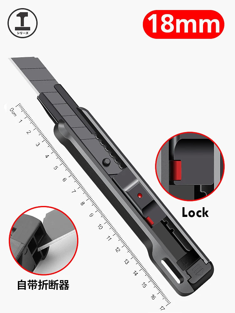 CowLost | product_id-multipurpose-retractable-utility-knife-9-18mm-sk2-thickened-blade-self-locking-box-opener |5
