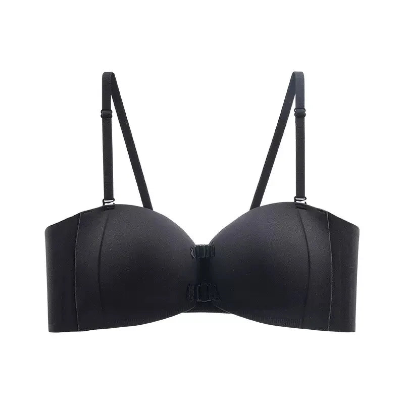 CowLost | product_id-wireless-strapless-front-buckle-push-up-bra-for-women-invisible-anti-slip-small-chest-gathering |10