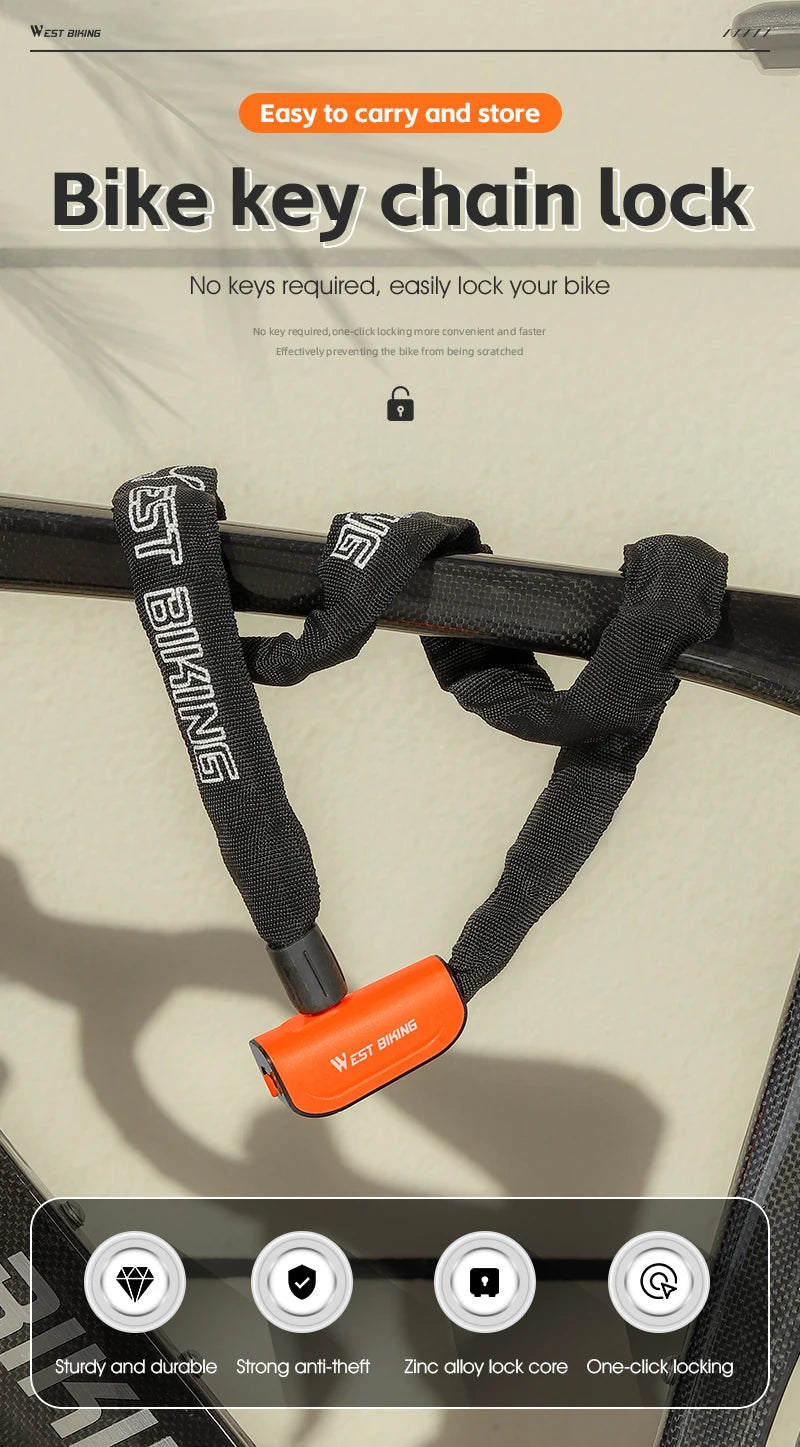 CowLost | sporting-goods-west-biking-wear-resistant-anti-slip-bicycle-chain-lock |7