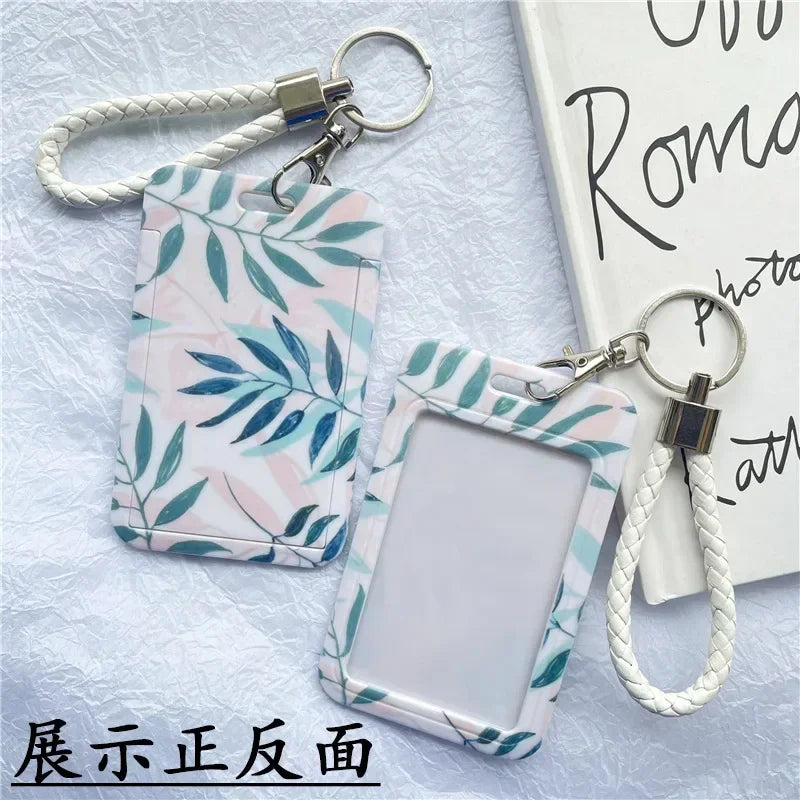 1Pc Solid Color Student Bus ID Card Protective Cover