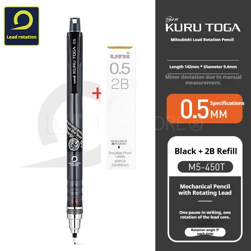 CowLost | product_id-uni-kuru-toga-450t-0-5mm-mechanical-pencil-with-ergonomic-grip-and-anti-smudge-lead-auto-rotating-tip-for-writing-and-sketching |29
