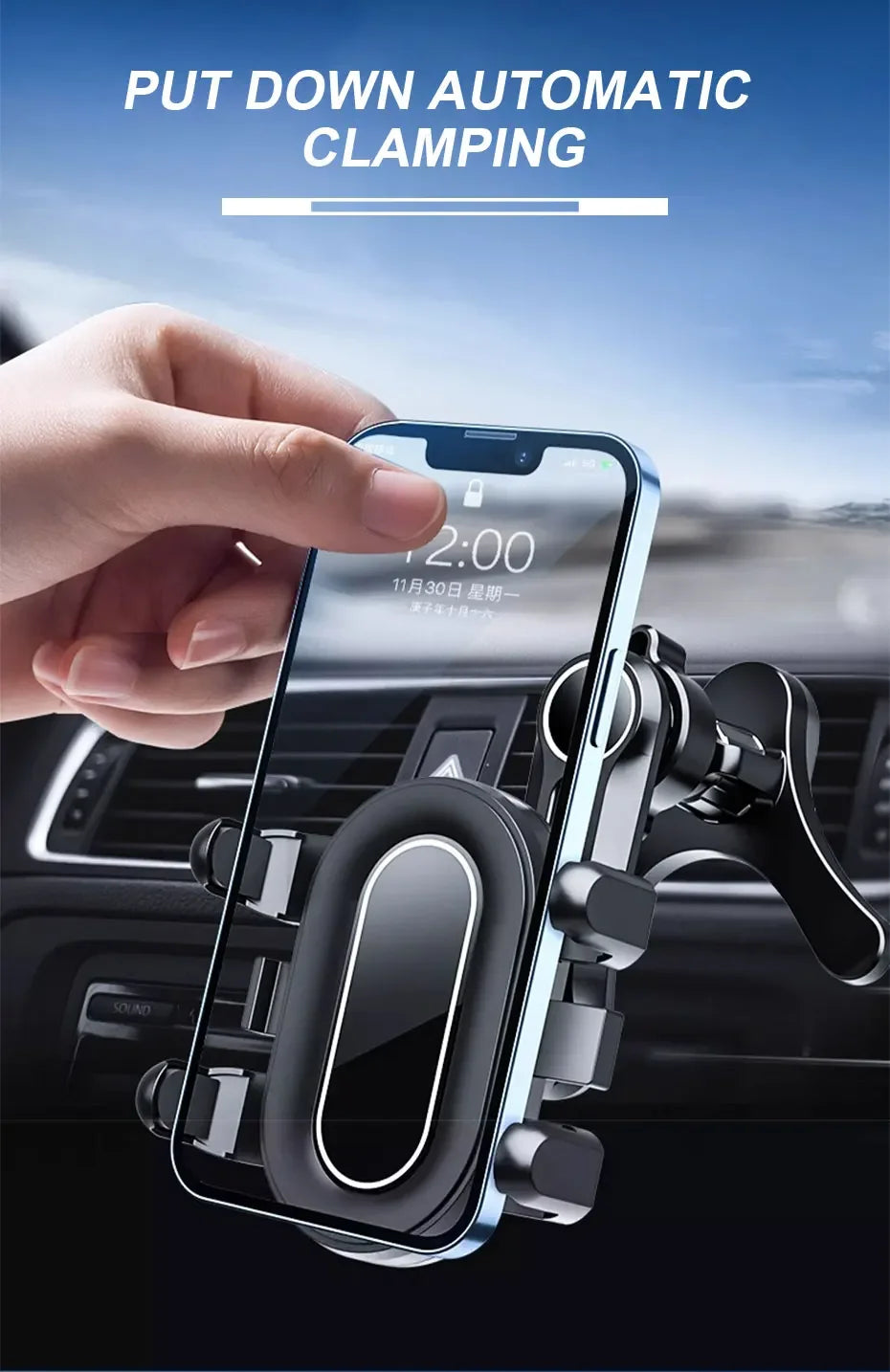 CowLost | mobile-phone-car-mounts-product_id-gravity-car-air-vent-phone-holder-360-rotation-mobile-stand-clip-mount |11