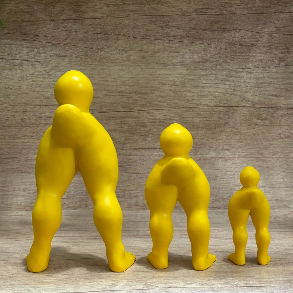 CowLost | product_id-yellow-duck-muscle-leg-ornament-s-size-funny-home-car-decor-gift |2