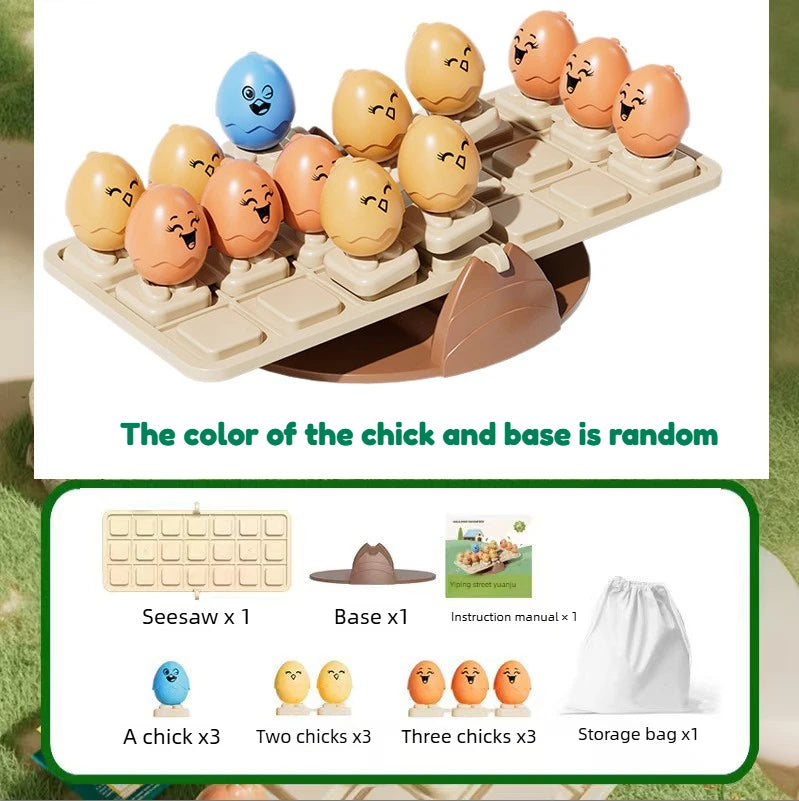 Chicken Balance Board Game Montessori Math Logic Strategy STEM Toy for Kids