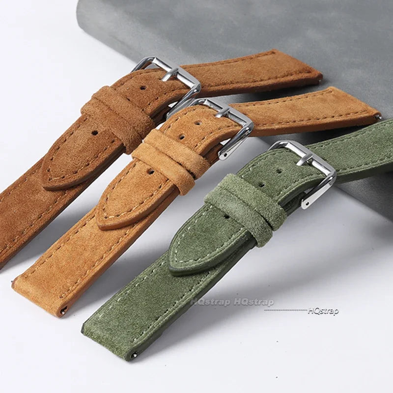 CowLost | watch-bands-product_id-soft-suede-leather-watchband-18-24mm-steel-pin-buckle-quick-release-blue-brown-green-strap |2