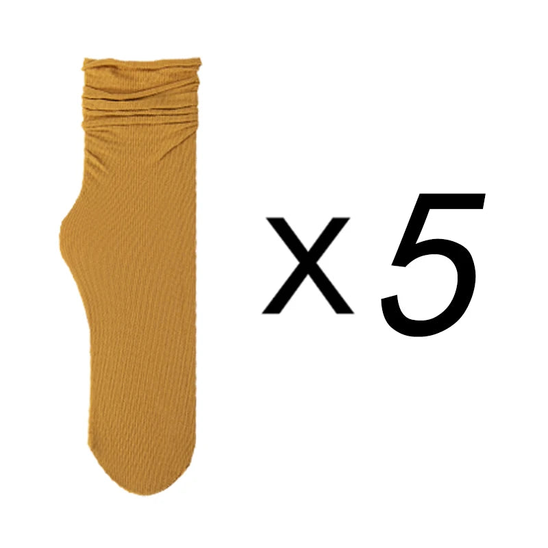 CowLost | 5-pairs-women-girls-summer-spring-thin-loose-socks-set |18