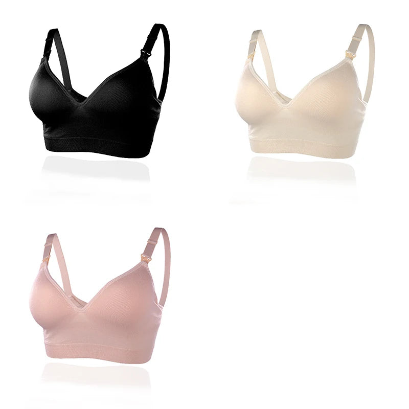 CowLost | product_id-3pcs-wire-free-comfortable-maternity-nursing-bra-set-for-breastfeeding-women |10