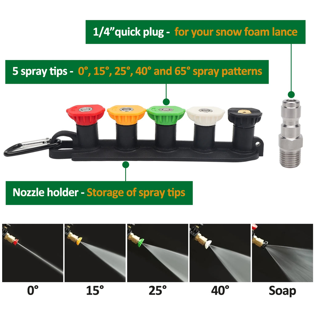 CowLost | pressure-washer-water-gun-with-car-cleaning-hose-connector-for-karcher-nilfisk-parkside-bosch |5