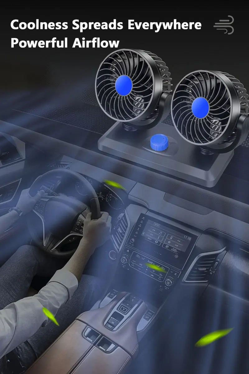 CowLost | product_id-dual-head-3-speed-adjustable-12v-24v-5v-portable-rotating-car-cooling-fan-for-suv-truck |9