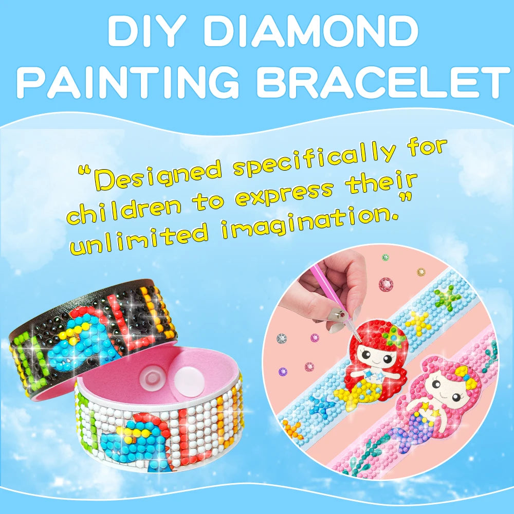 CowLost | product_id-diy-childrens-diamond-drawing-bracelet-kit-with-eva-wristband-gift |9