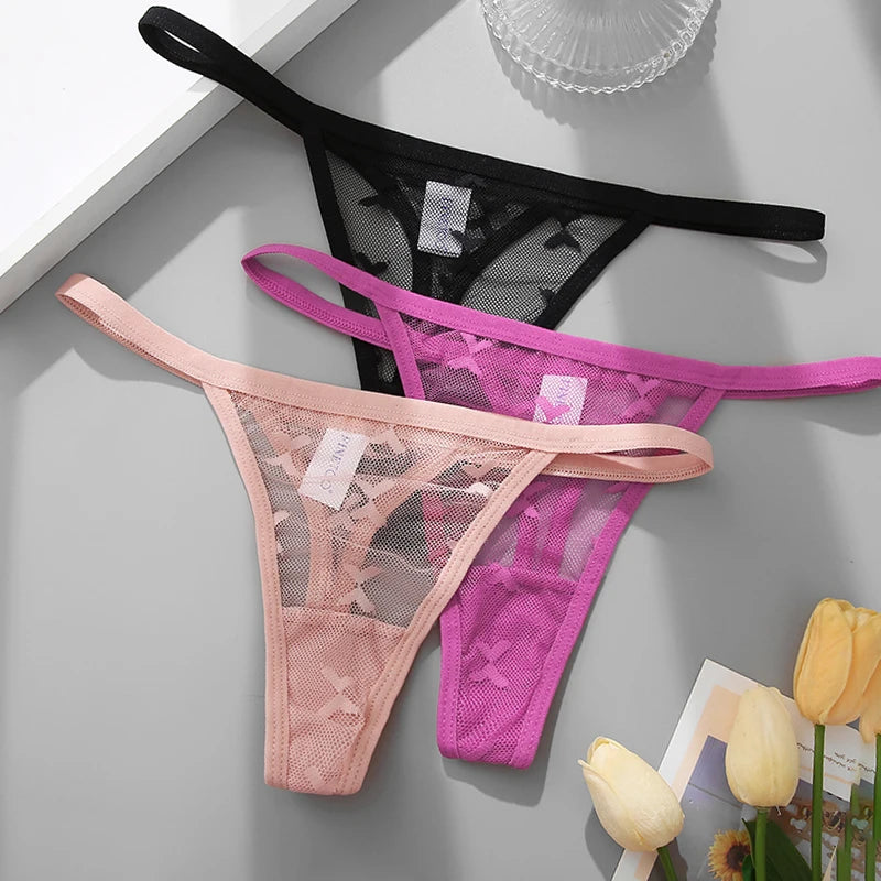CowLost | activewear-pants-6pcs-women-transparent-mesh-thong-panties-g-string |7
