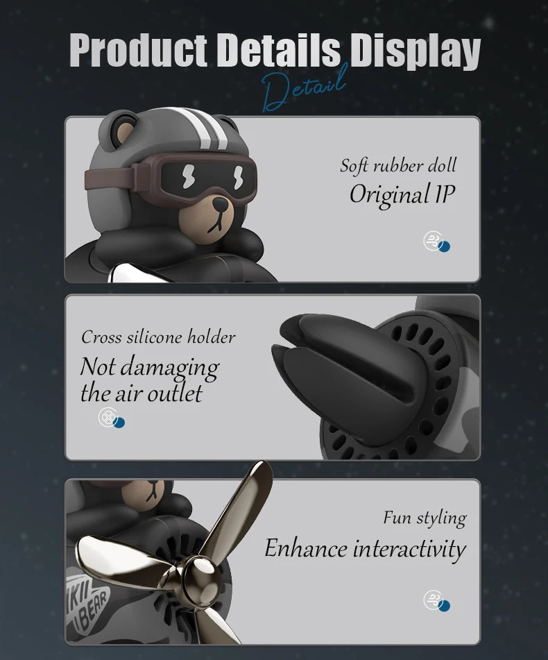 CowLost | product_id-rotating-propeller-plane-pilot-bear-car-air-freshener-vent-clip-diffuser |16