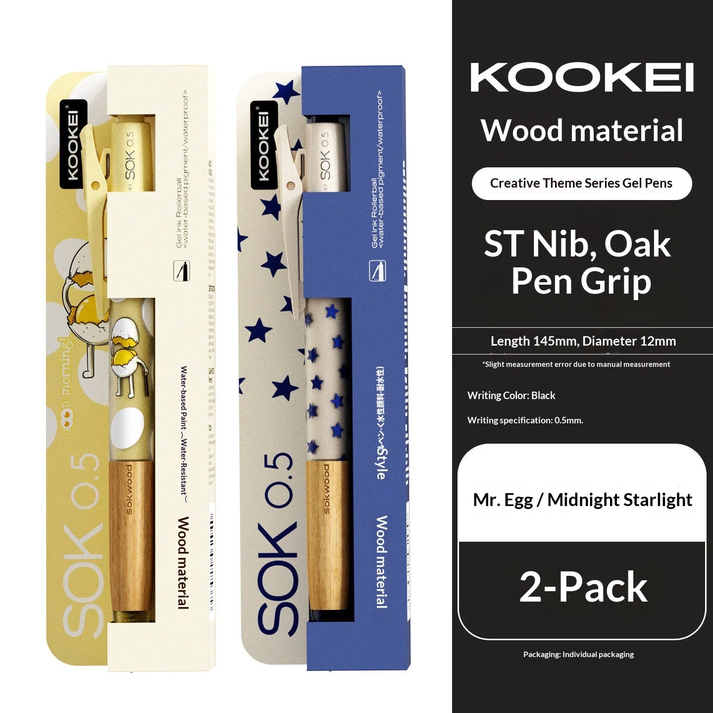 CowLost | product_id-kookei-gel-pen-with-oak-wood-handle-smooth-0-5mm-st-nib-fast-dry-ink-polka-dot-design-for-students-professionals |17