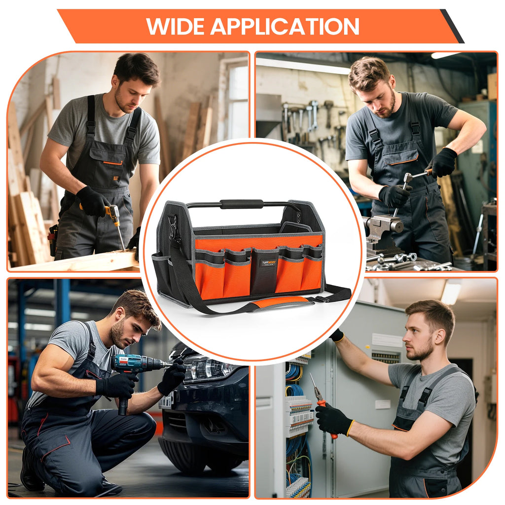 CowLost | product_id-electrician-tool-bag-with-17-pockets-steel-handle-removable-shoulder-strap |1
