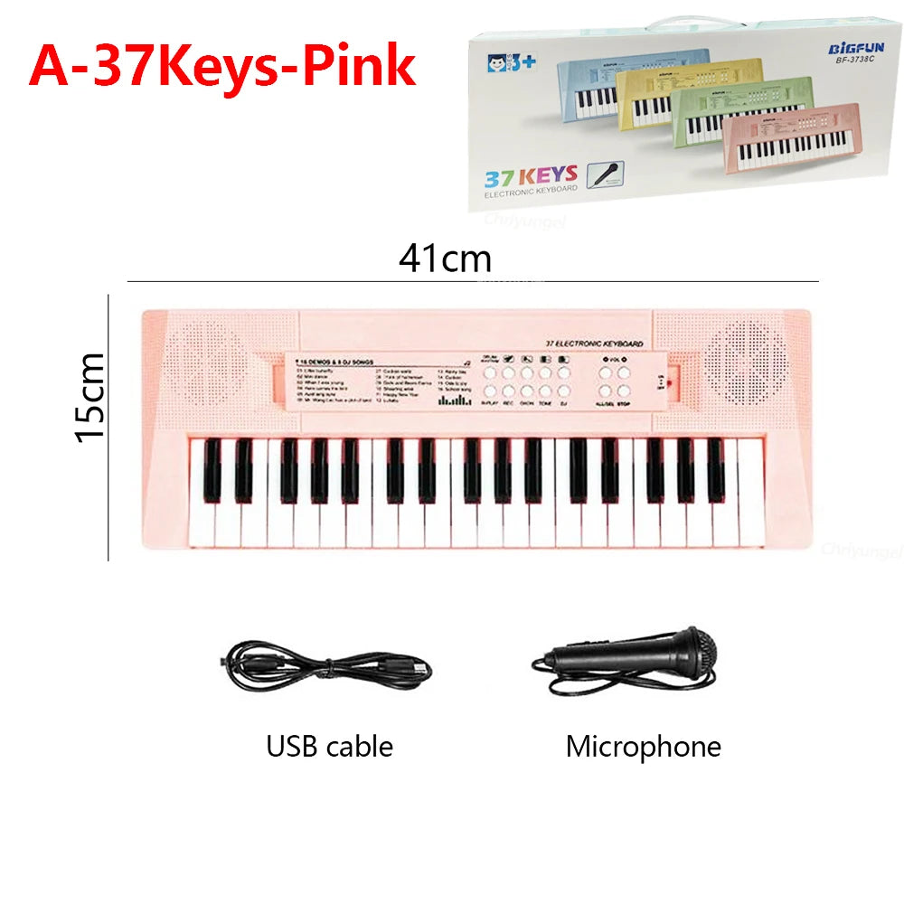 CowLost | product_id-37-key-kids-electronic-piano-keyboard-with-microphone-educational-toy-gift |30