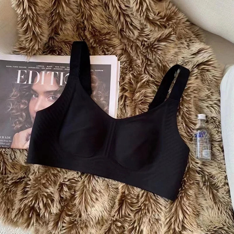 CowLost | product_id-womens-seamless-ultra-thin-wire-free-large-bra-with-rabbit-ears-design |10