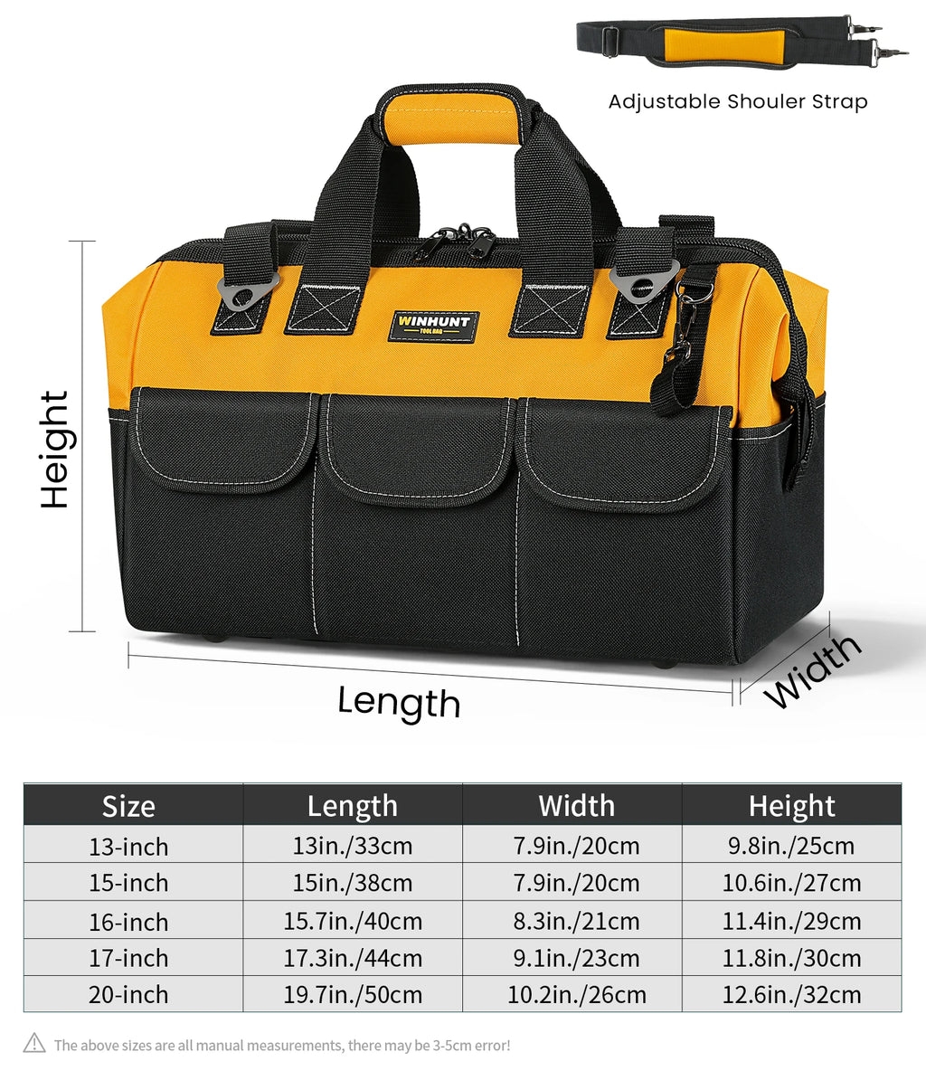 CowLost | product_id-heavy-duty-14-pocket-tool-bag-with-adjustable-shoulder-strap-organizer-storage |16