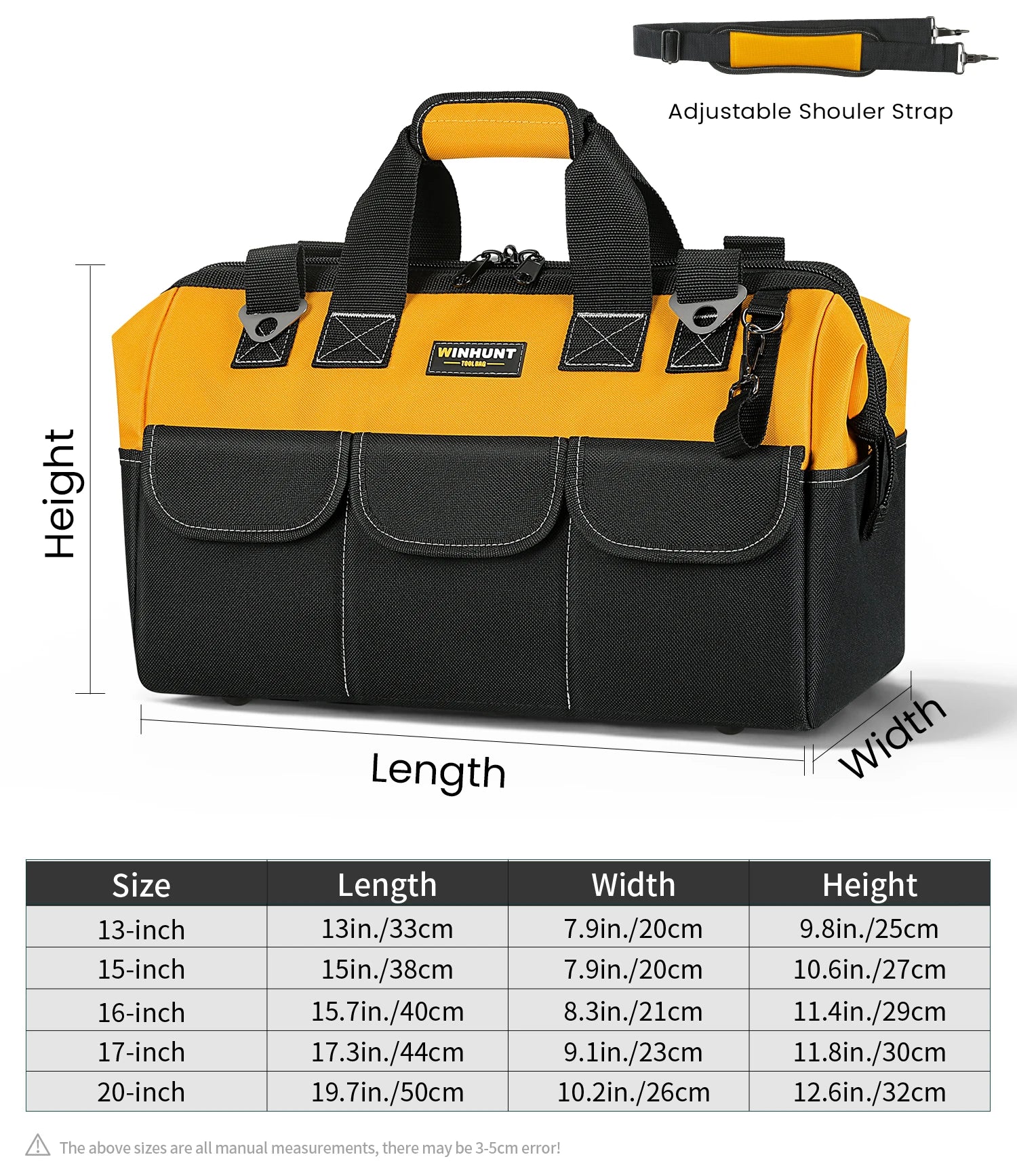 CowLost | product_id-heavy-duty-14-pocket-tool-bag-with-adjustable-shoulder-strap-organizer-storage |16