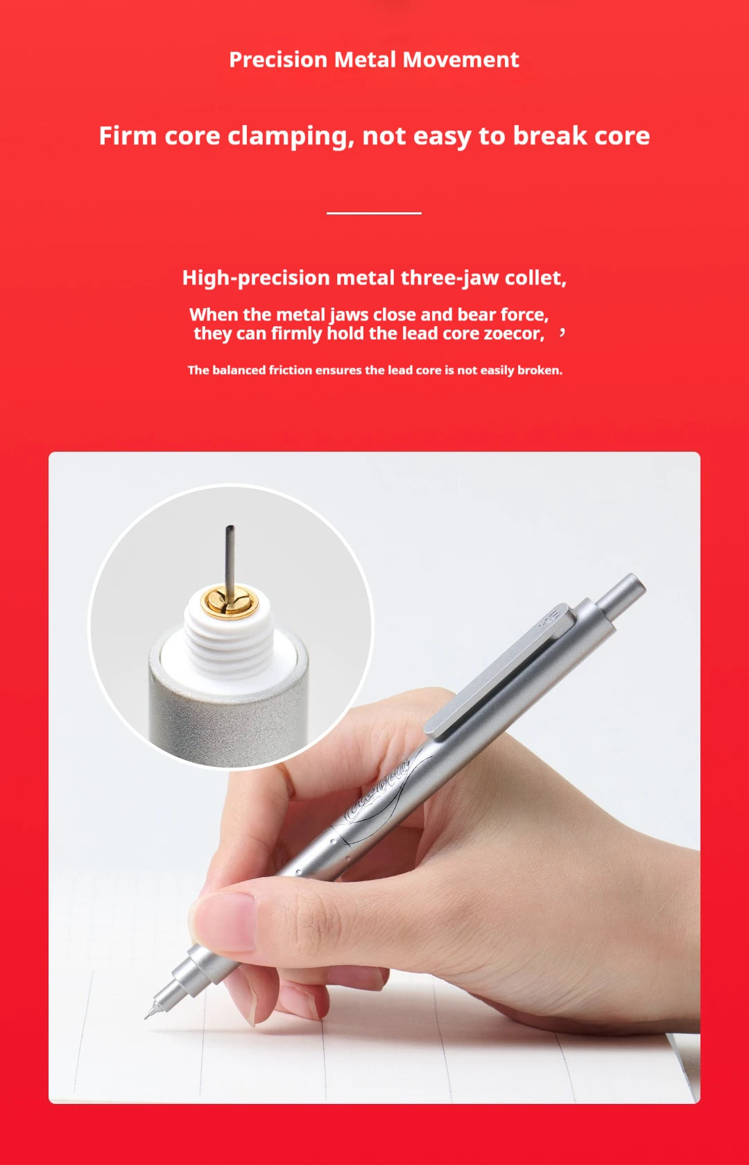 CowLost | product_id-kaco-coca-cola-rocket-0-5mm-mechanical-pencil-with-bubble-lines-break-resistant-hb-lead-smooth-writing |10