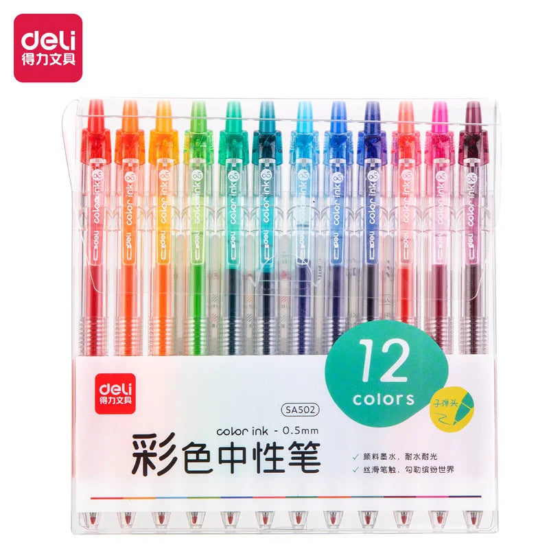 CowLost | product_id-deli-24-color-gel-pens-set-12-vibrant-colors-smooth-skip-free-ink-for-writing-coloring-and-projects |16