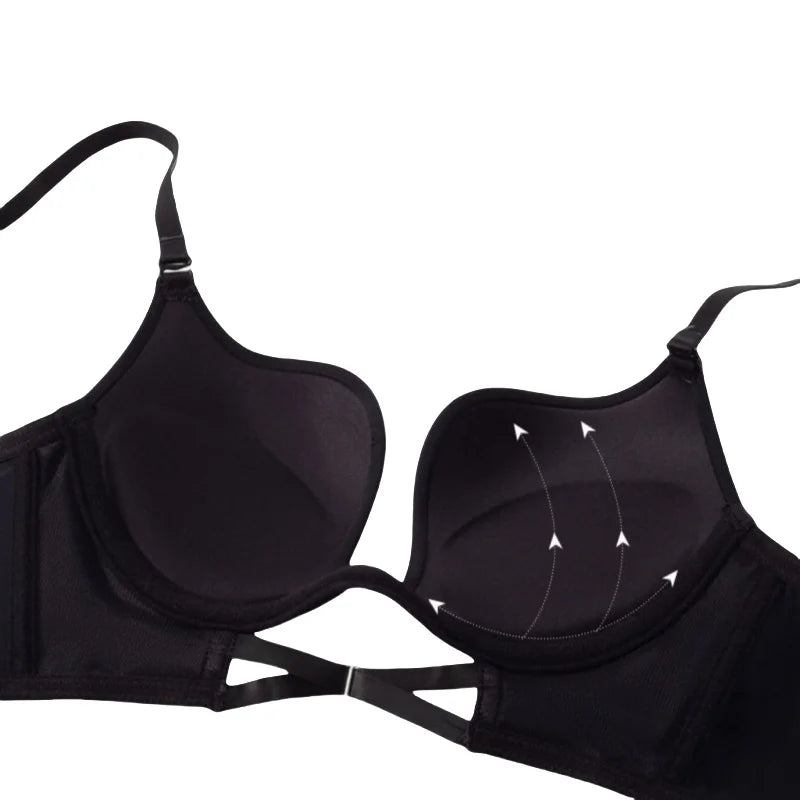 CowLost | product_id-push-up-non-wire-3-4-cup-deep-u-bra-for-women-soft-top-underwear |2