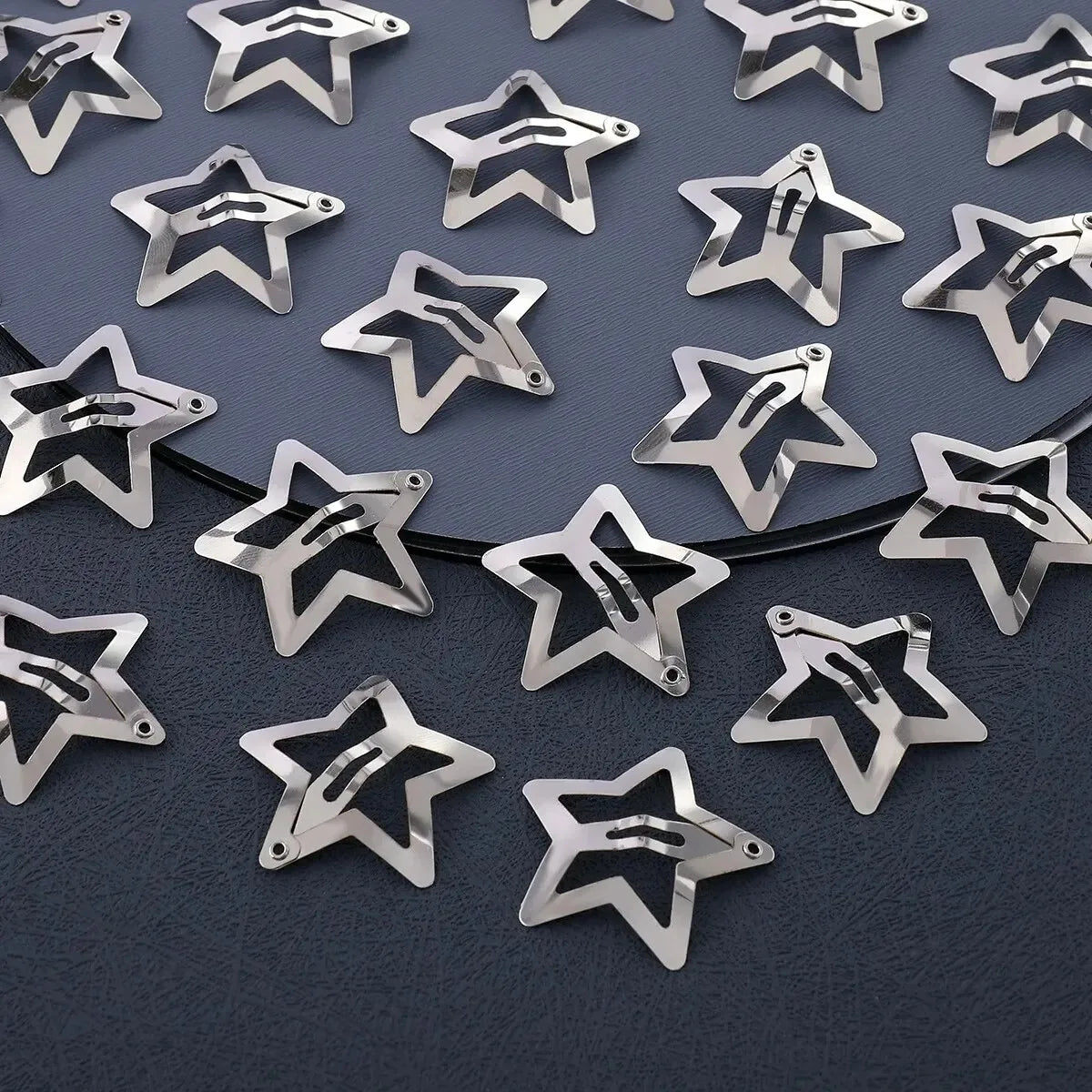 CowLost | 2-100pcs-star-hair-clips-for-girls-filigree-star |8