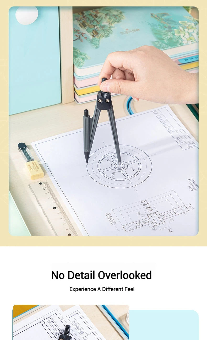 CowLost | deli-student-ruler-and-compass-set-for-drawing-multifunctional-learning |12