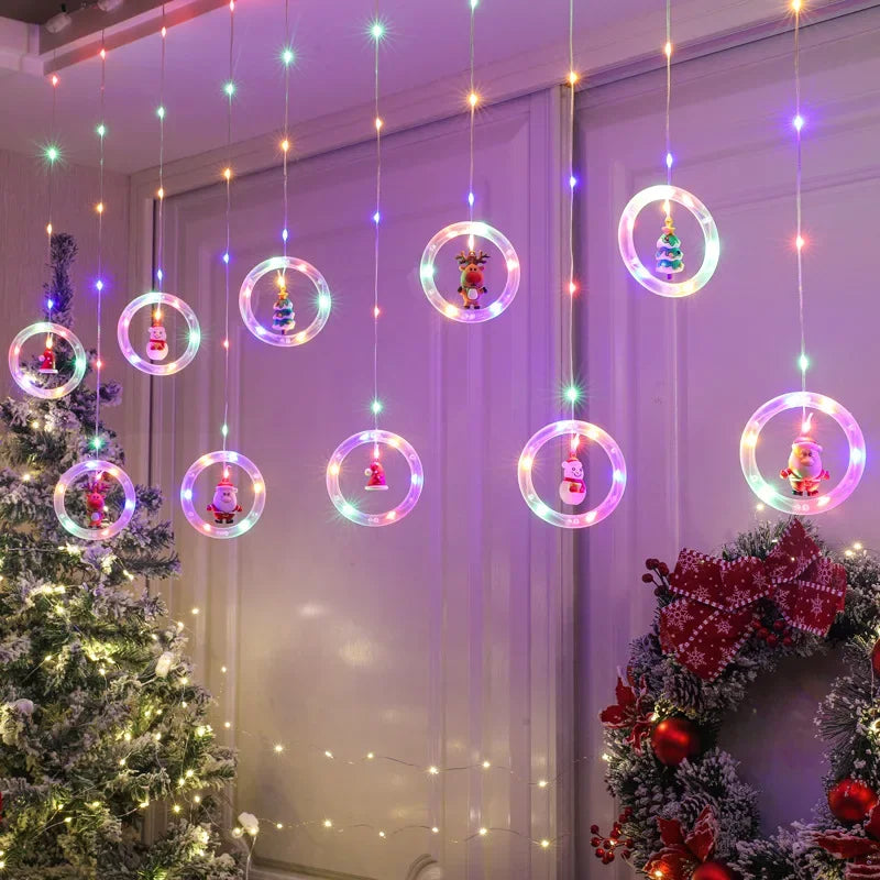 CowLost | product_id-led-usb-christmas-star-santa-curtain-string-lights-for-bedroom-and-living-room |28