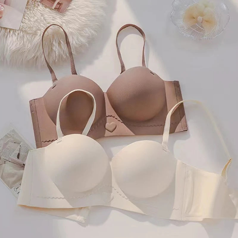 CowLost | product_id-seamless-wireless-strapless-half-cup-push-up-bra-with-elegant-back-for-women |7