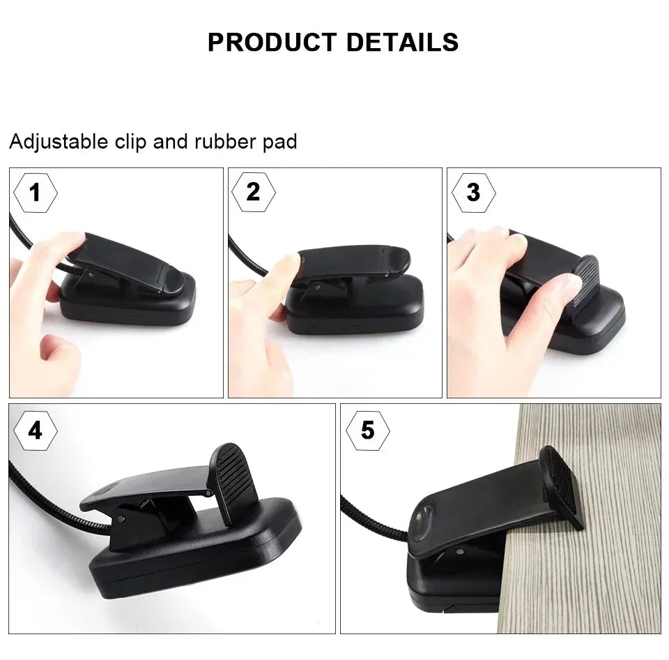CowLost | product_id-battery-powered-mini-led-book-light-with-flexible-clip-and-eye-protection |13