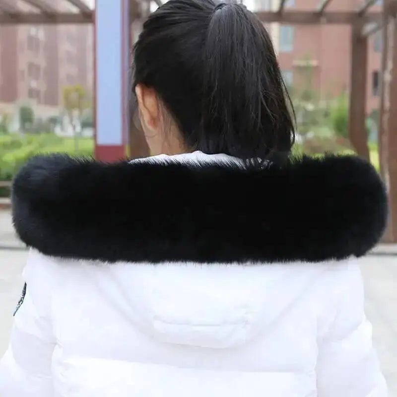 CowLost | fox-fur-collar-for-women-luxury-warm-winter-coat-trim-scarf |37