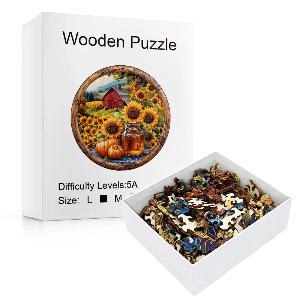 CowLost | product_id-wooden-stained-glass-sunflower-jigsaw-puzzle-for-adults |3