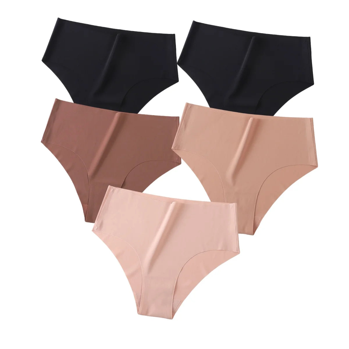 CowLost | product_id-5pcs-women-high-waist-seamless-breathable-briefs-xs-xl-pack |15