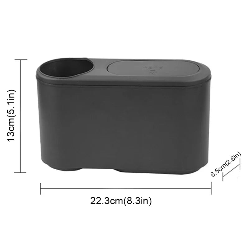 CowLost | can-organizers-product_id-car-rear-row-hanging-trash-can-with-abs-pressing-lid-and-drink-holder-universal-organizer |5