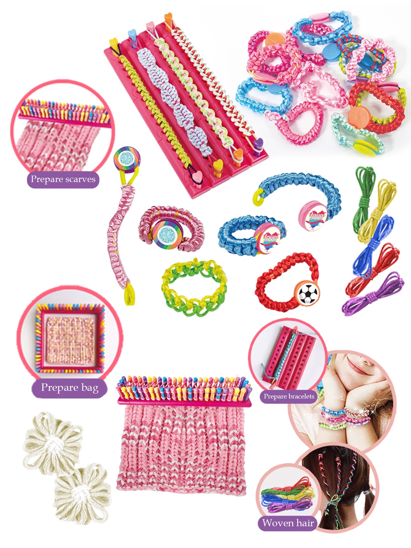 CowLost | product_id-diy-weaving-kit-for-kids-ages-6-arts-crafts-scarves-hats-and-bags |9